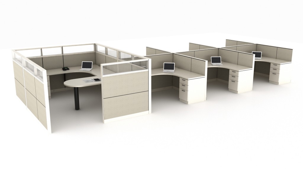 Refurbished Office Furniture | Efficient Office Solutions - cubicle_rendering
